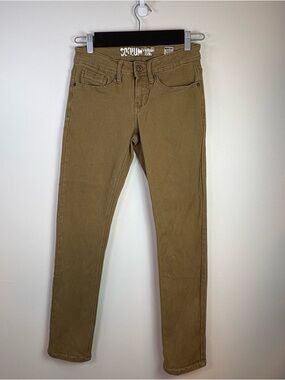 Sodium Lab Men’s Dark Tan Straight Leg Jeans, Size 28 x 32, Casual, Classic